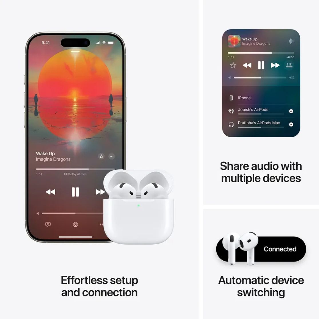 Apple AirPods (4th Generation) with USB-C Charging Case | 2024