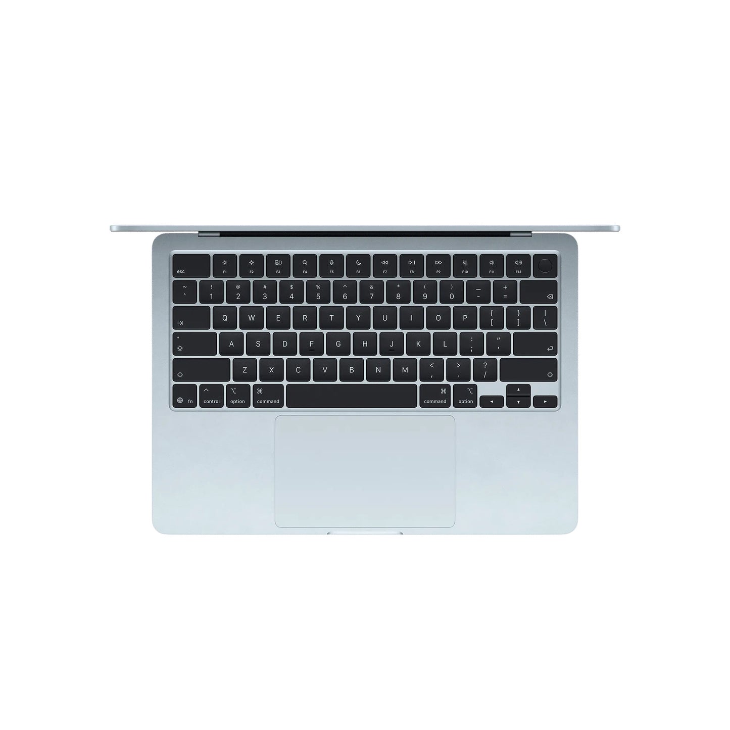 13-inch MacBook Air M5 top view showing keyboard and large trackpad
