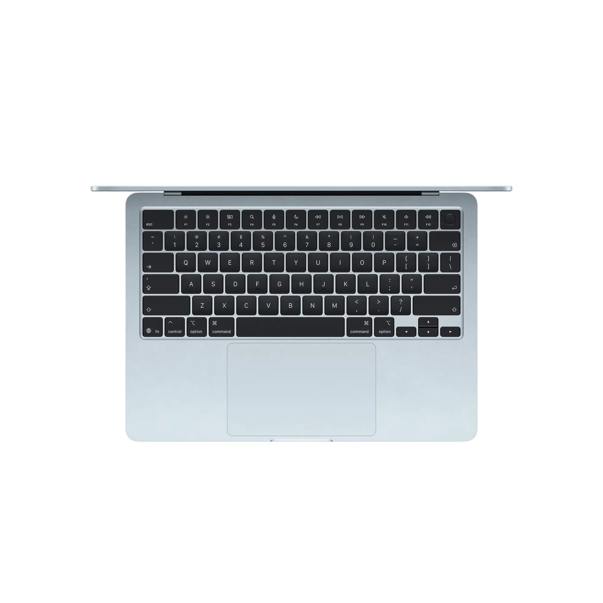 13-inch MacBook Air M5 top view showing keyboard and large trackpad