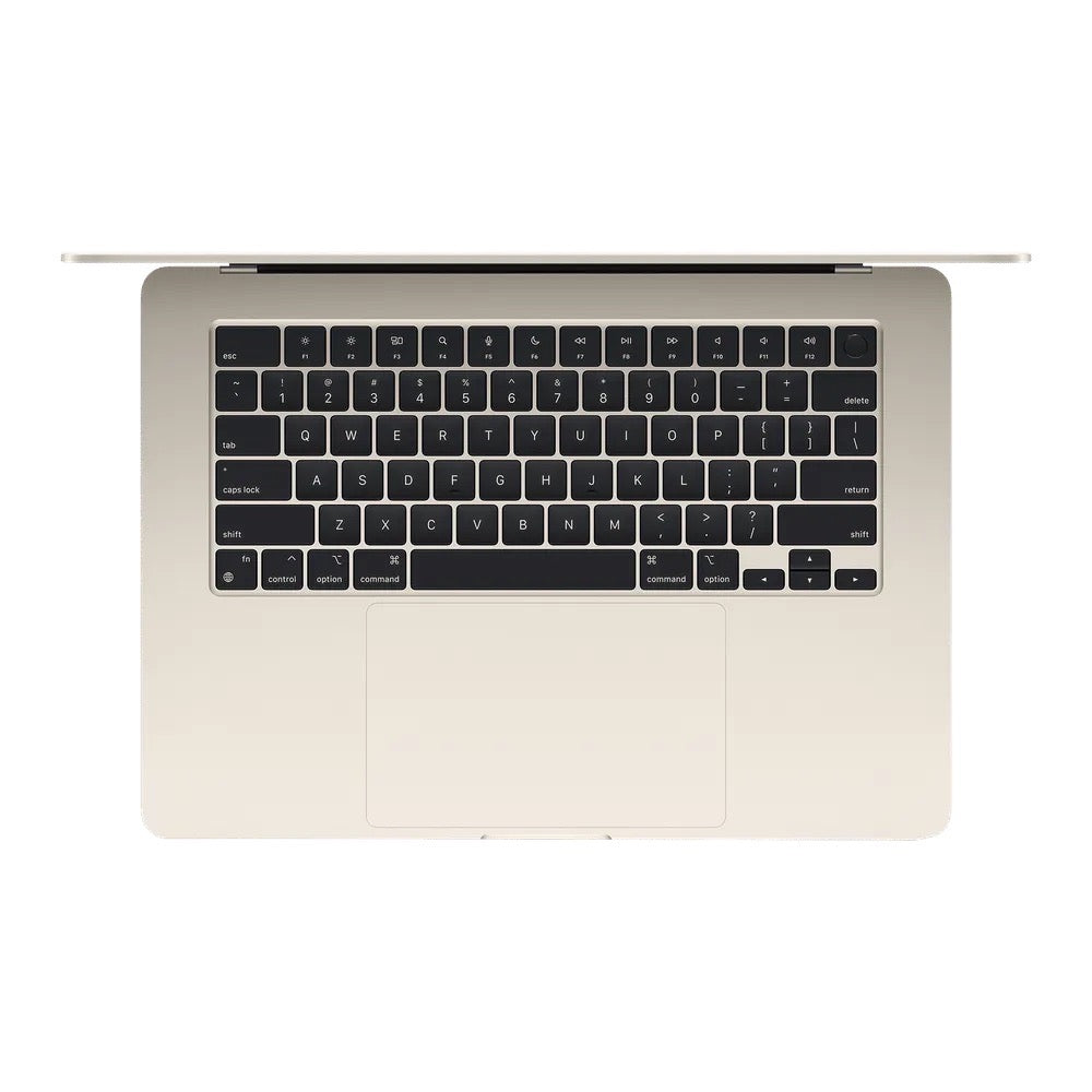 15-inch MacBook Air M5 top view showing keyboard and large trackpad