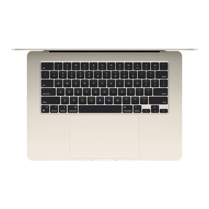 15-inch MacBook Air M5 top view showing keyboard and large trackpad