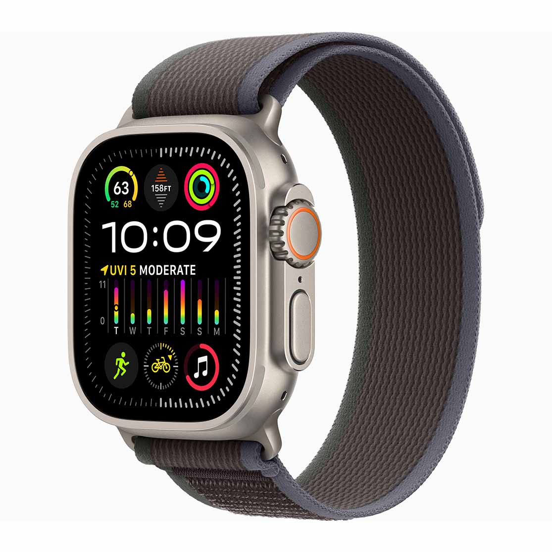 Apple Watch Ultra 2 | GPS+ Cellular | 49mm Titanium Case | Blue/Black Trail Loop
