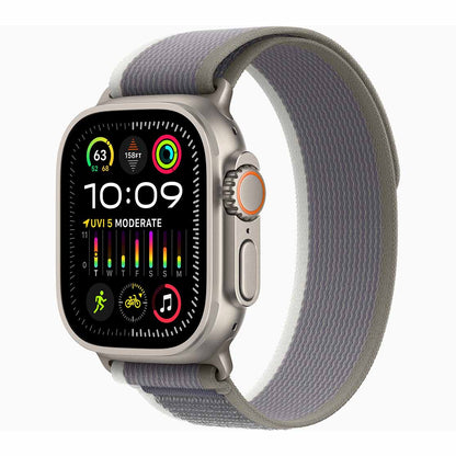 Apple Watch Ultra 2 | GPS+ Cellular | 49mm Titanium Case | Green/Grey Trail Loop