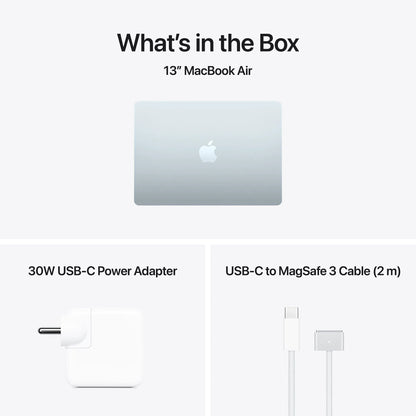 What’s in the box – 13-inch MacBook Air M5 with power adapter and USB‑C to MagSafe 3 cable