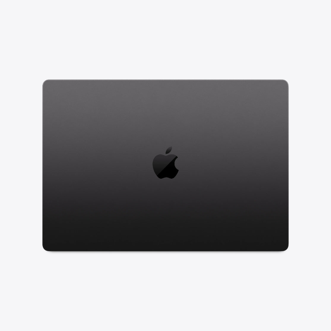Black Apple laptop on a white background