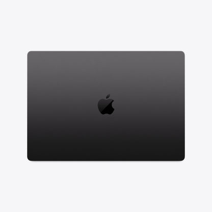 Black Apple laptop on a white background