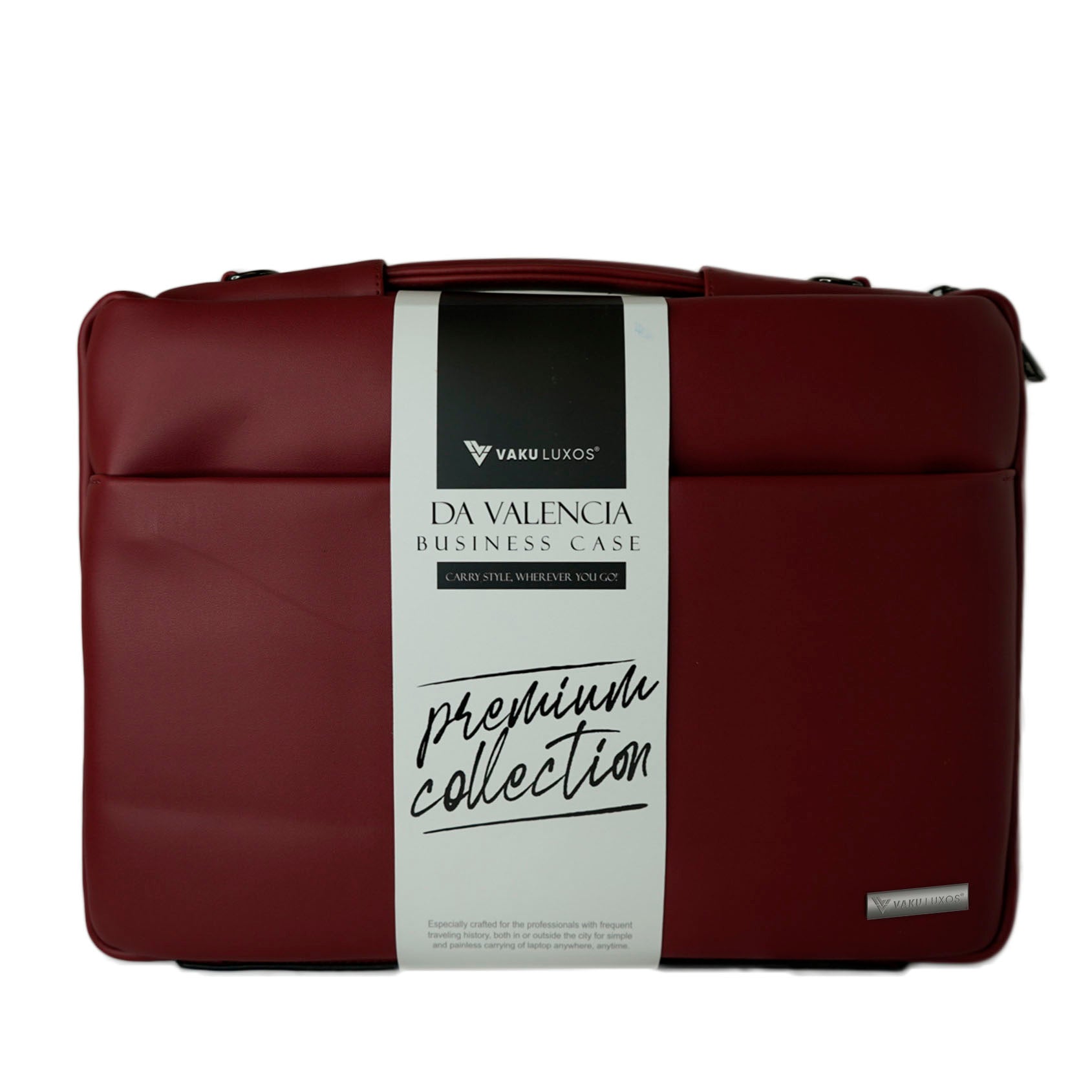 Vaku Luxos DA ITALIANO Refined Leather Sleeve for MacBook 14" - Red